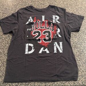 Jordan Black and Red Bulls Graphic Tee